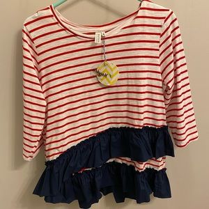 Boutique Red, White + Blue Top